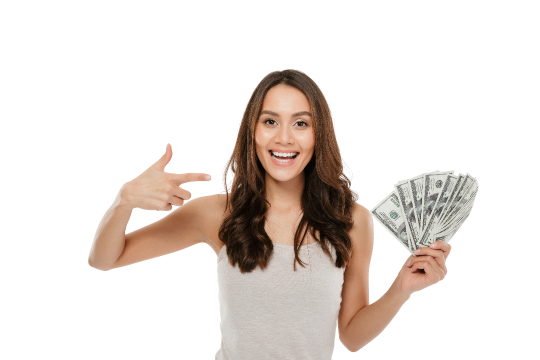 Mujer exitosa con dinero